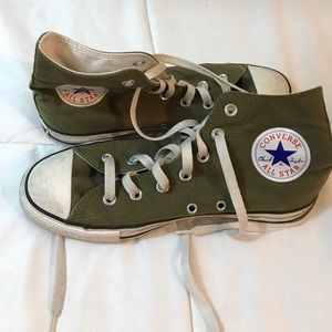 Olive Army Green Converse High Tops
