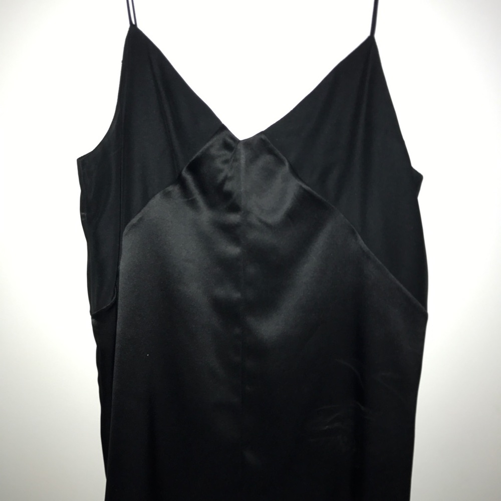Rag and bone black silk spaghetti strapped blouse