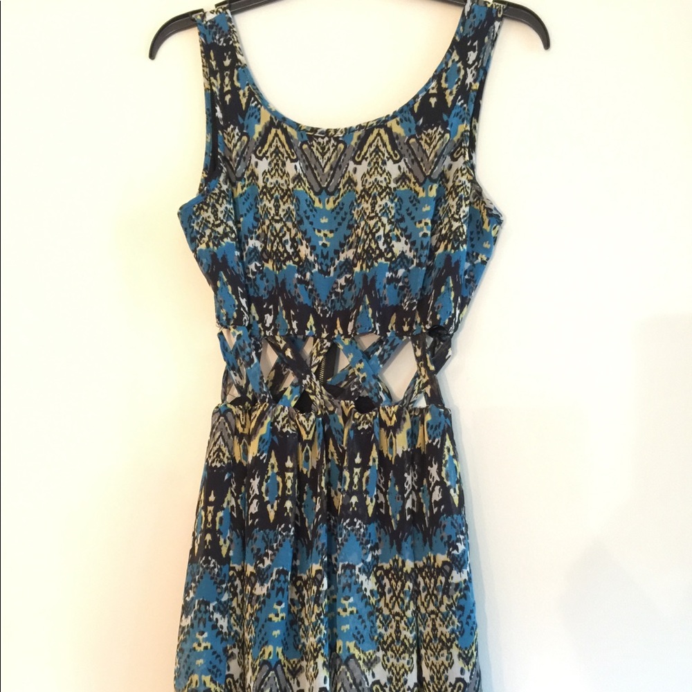 Aztec cut out dress