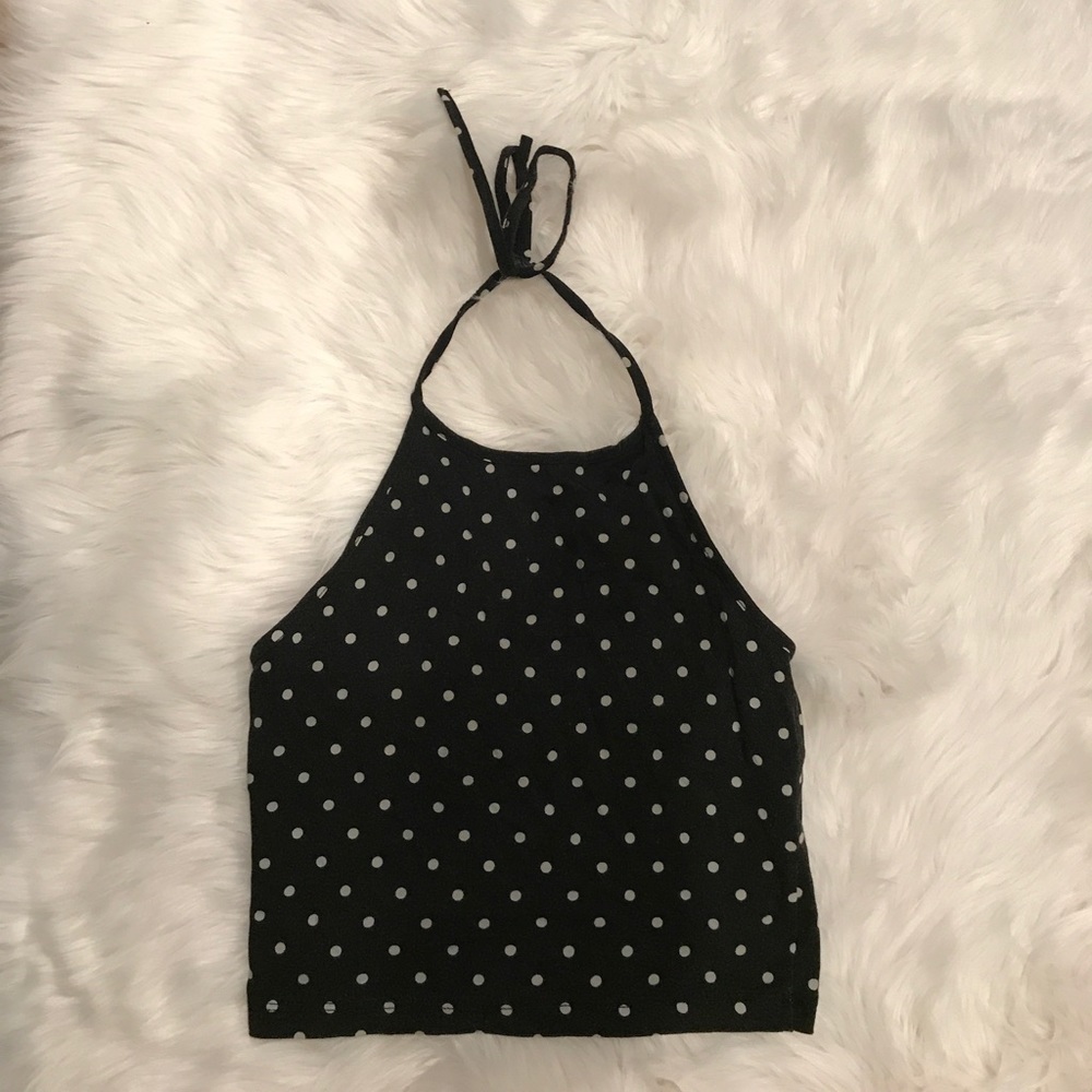 BRANDY MELVILLE POLKA DOT HALTER TOP