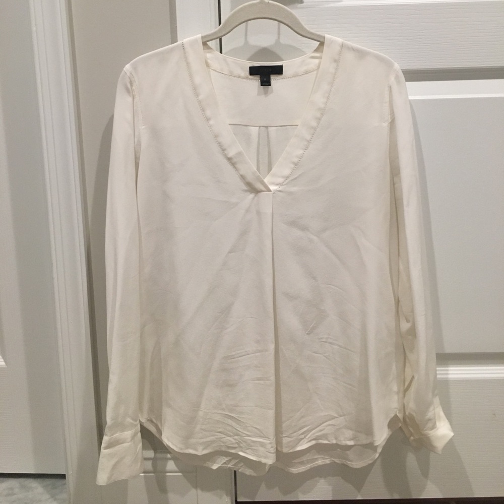 Brand new 100% silk off white J. Crew blouse
