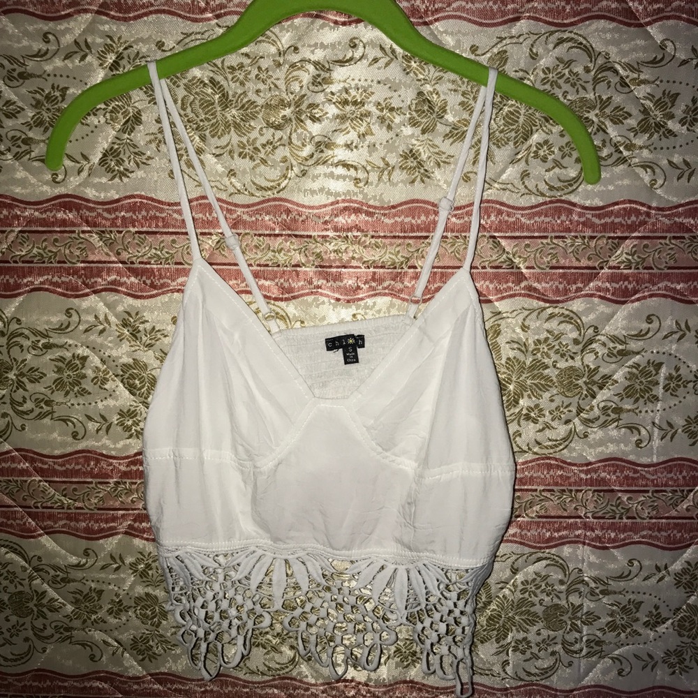 White crop top