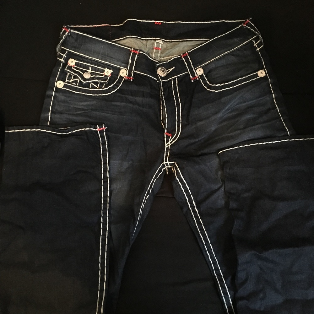 Men's size 36 white trim dark denim true religion