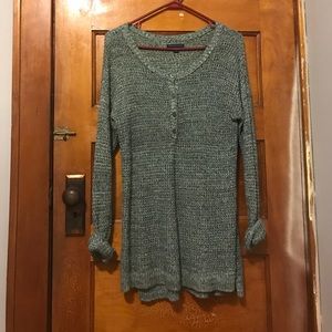 Henley tunic sweater