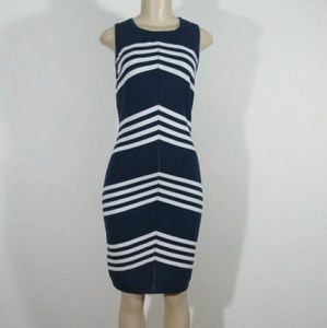 Navy/White sleeveless Knit dress