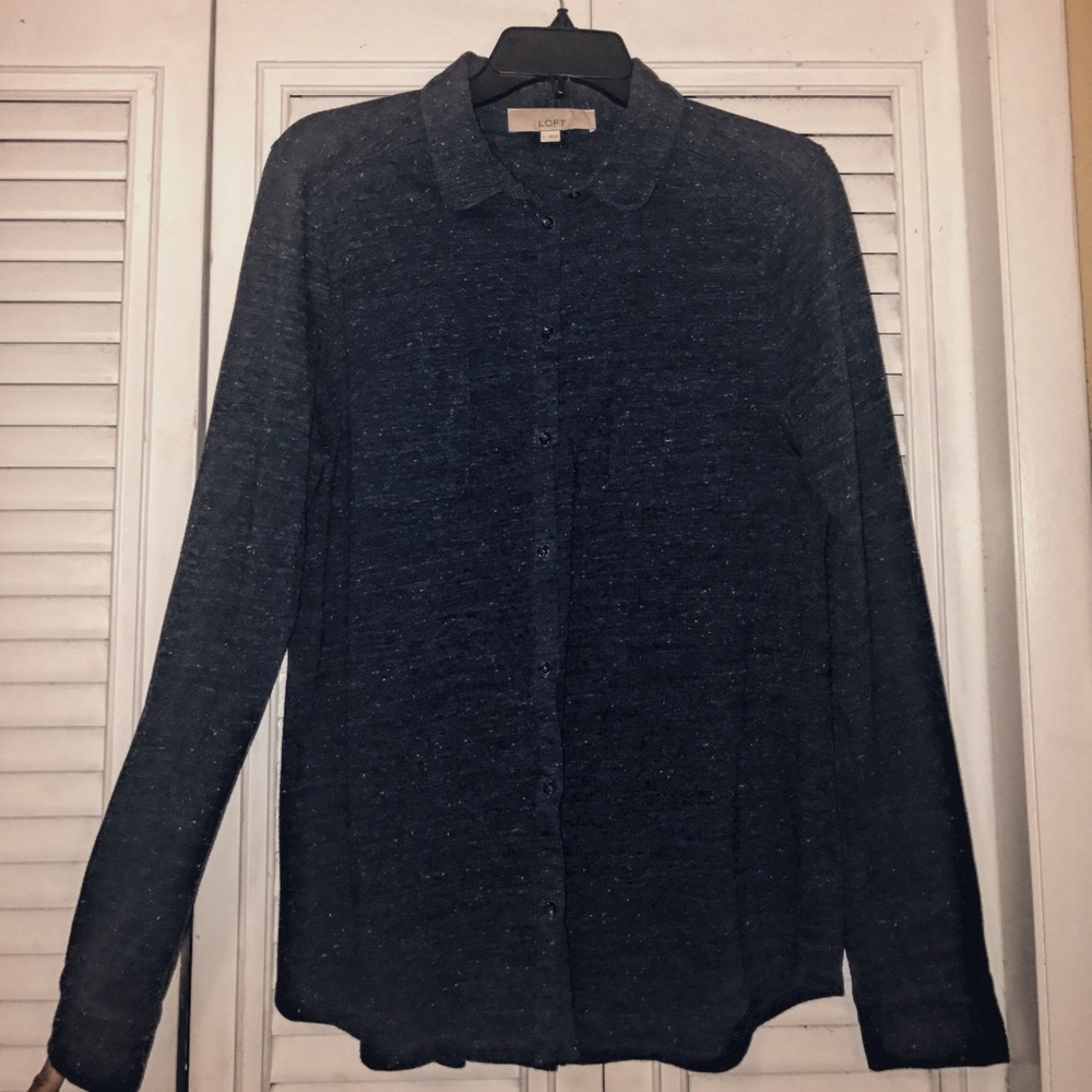 ANN TAYLOR LOFT COZY BUTTON DOWN