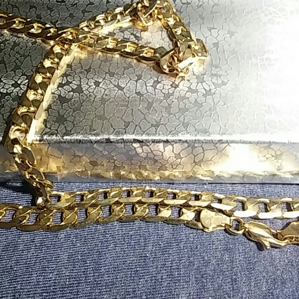 Mens 14K Gold Cuban Chain
