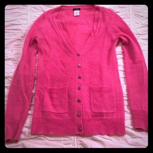 J. Crew Hot pink cardigan