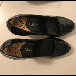 Lightly used 4" patent leather Cole Haan pumps