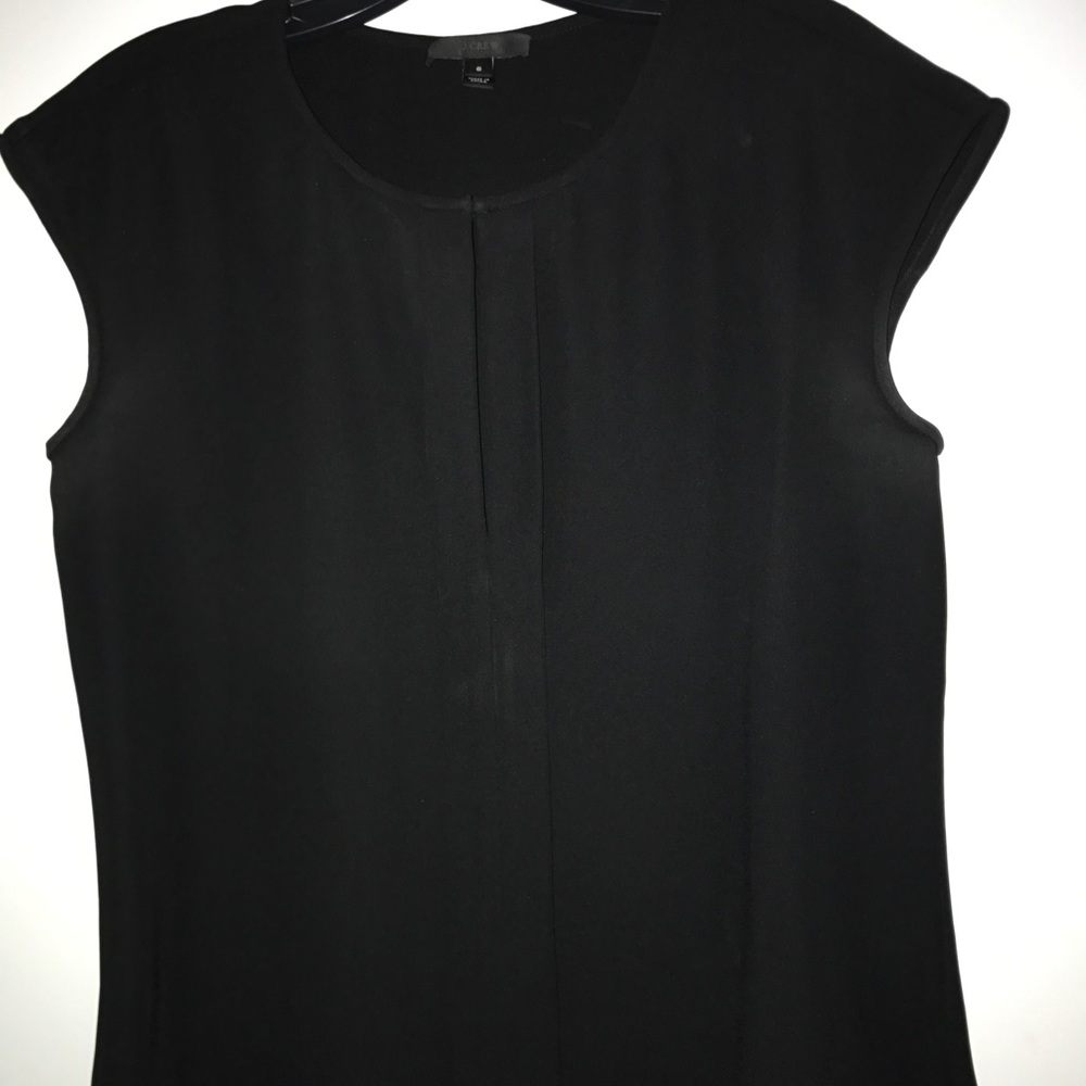 J Crew black sleeveless crepe top