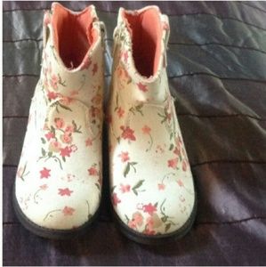 Girls Floral Booties