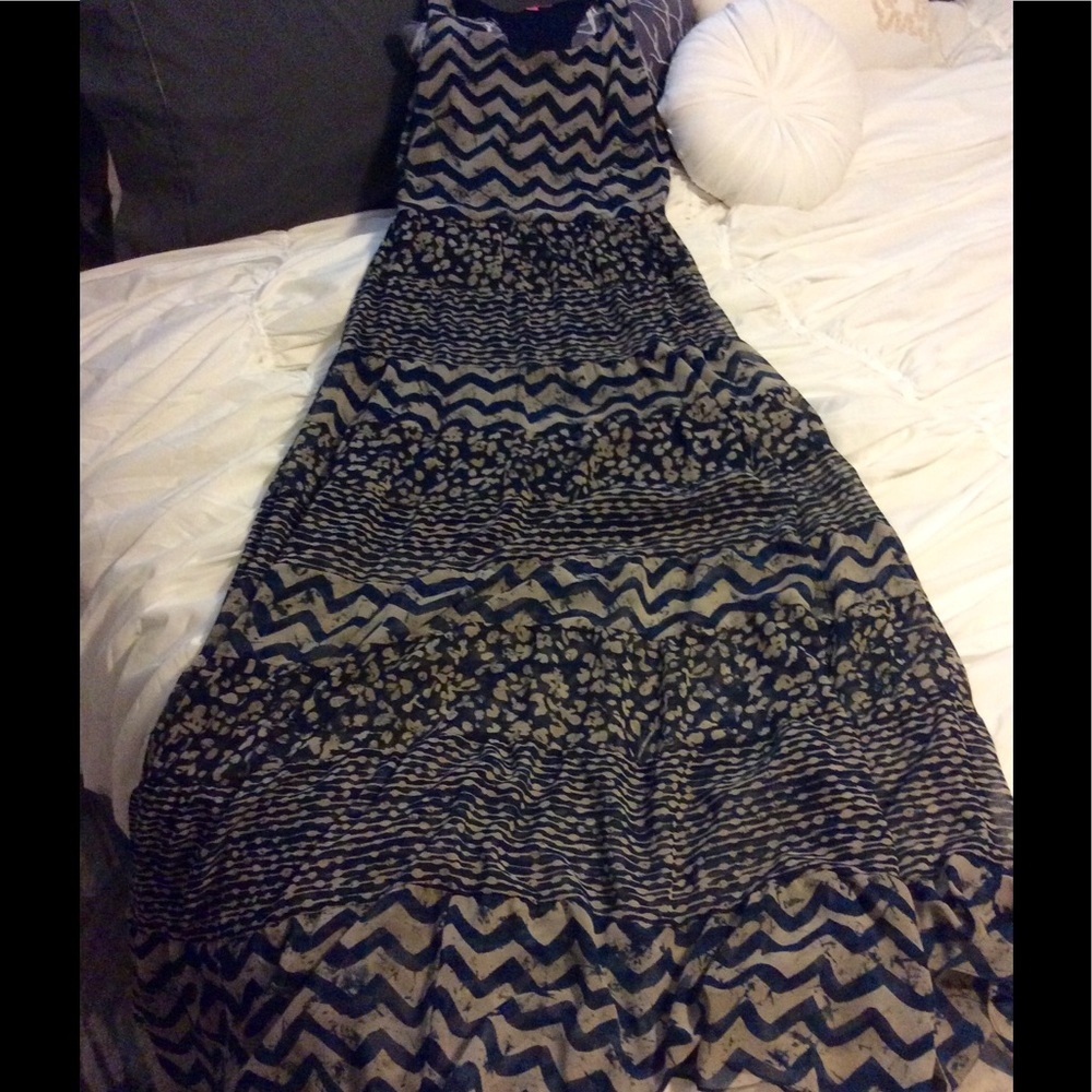 VEUC Betsey Johnson Blue Maxi Dress