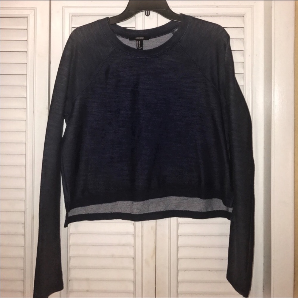 COZY FOREVER 21 CROPPED SWEATSHIRT