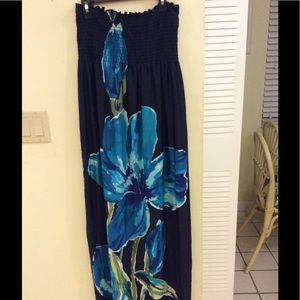 Flower print maxi dress