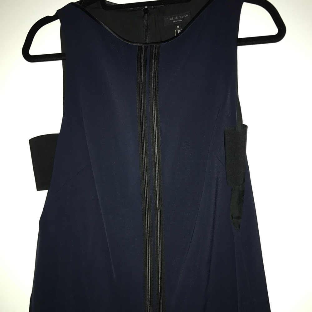 Rag and bone navy and black blouse