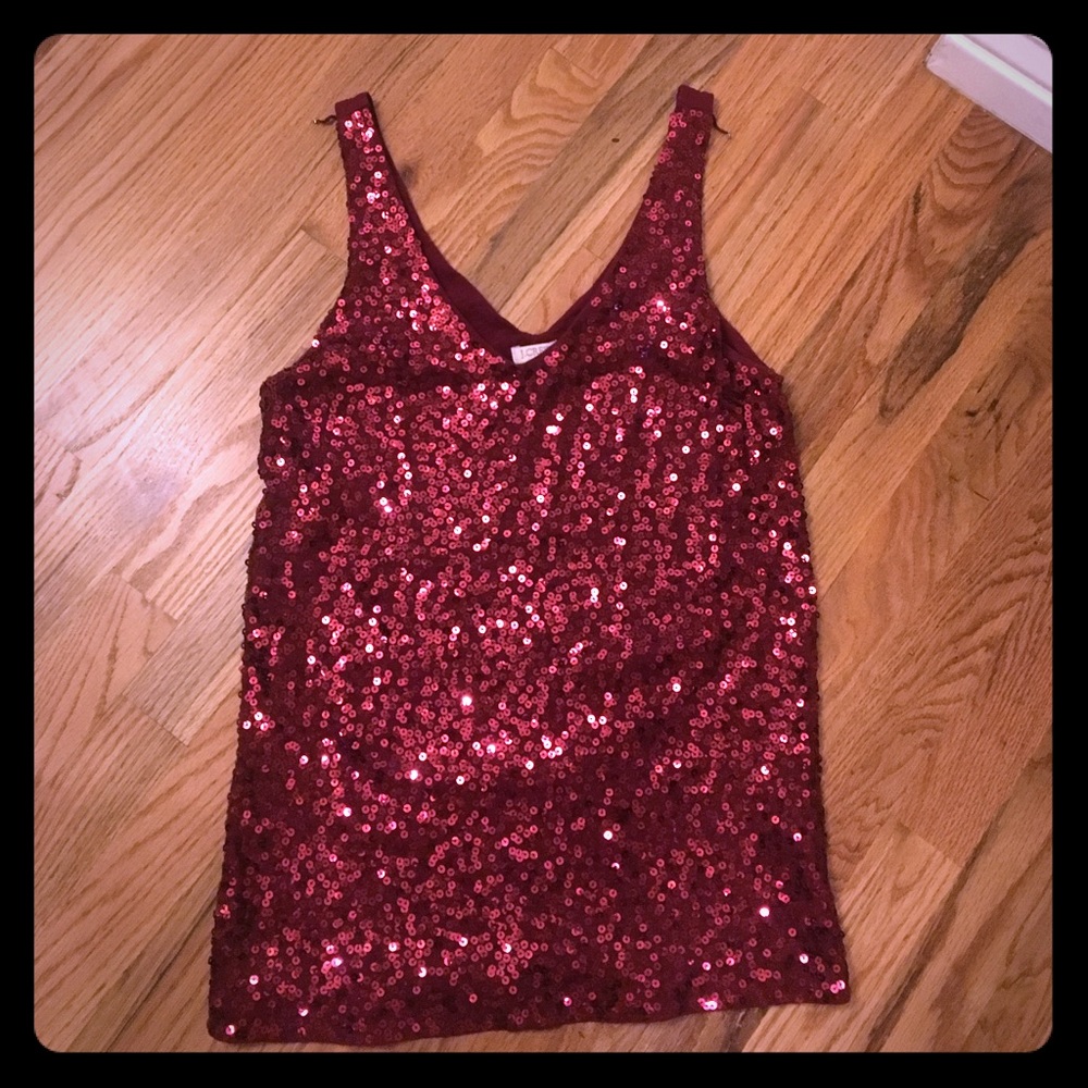 J Crew! Gorgeous, red sequin tank top