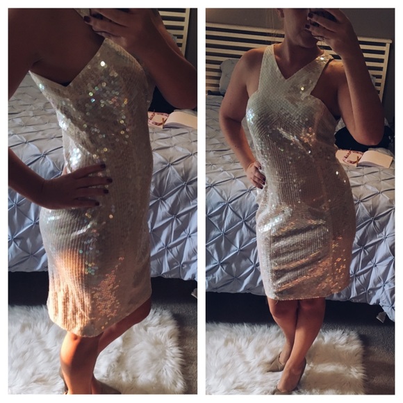 Vintage white sequin dress - Picture 3 of 5
