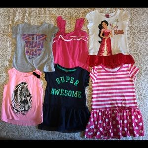 4T Girls top lot t-shirt long sleeve tank dress