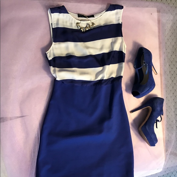 💙Zara Stripe Dress Sz S - Picture 1 of 3