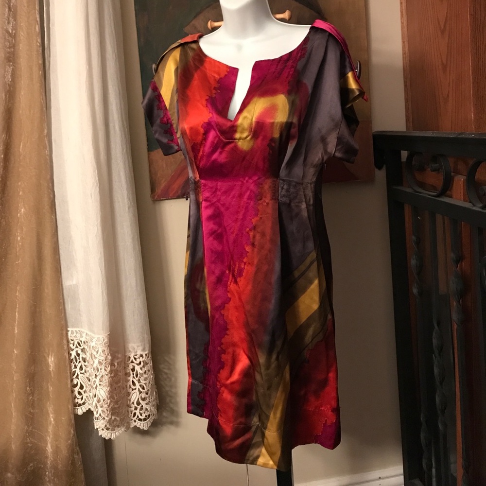 Yoana Baraschi silk dress small colorful