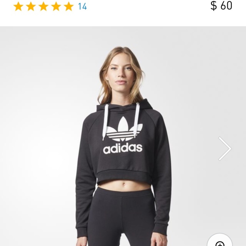 Black & white old school adidas hoodie sweatshirt