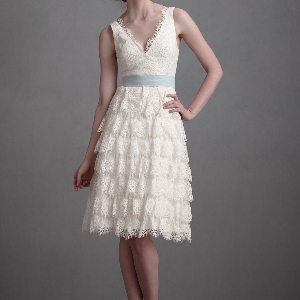 BHLDN lace wedding dress