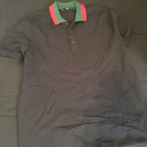 Men's Gucci black solid polo super nice