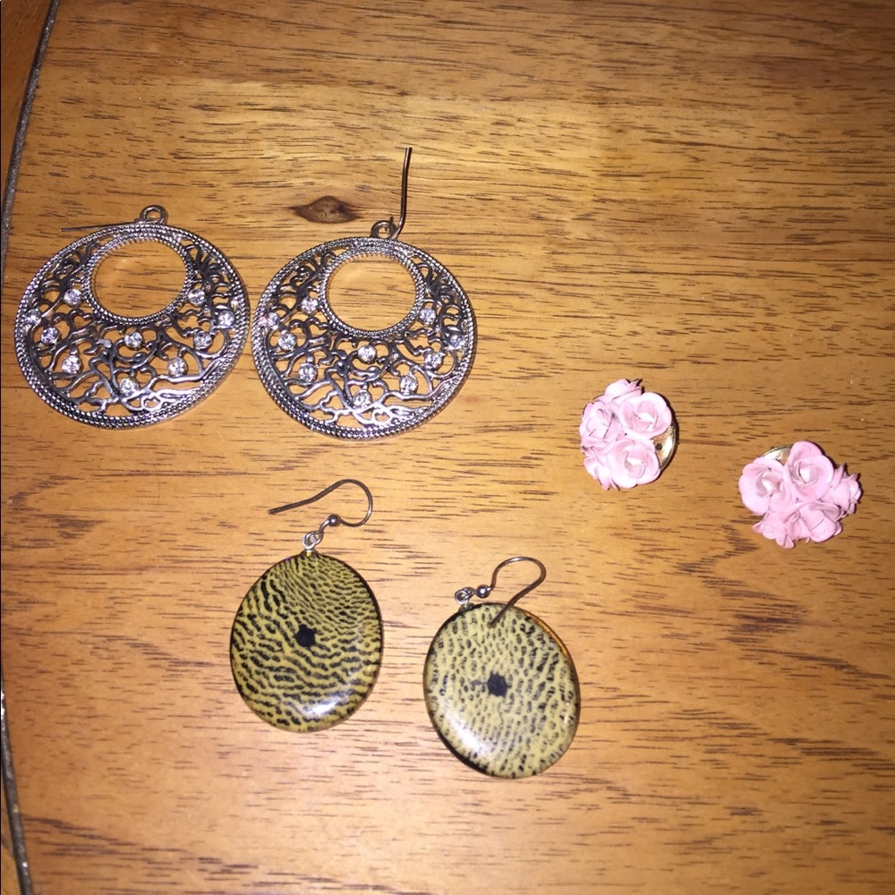 3 sets of earrings