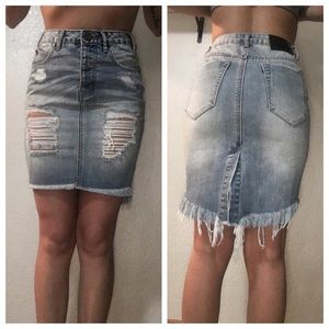 FP X One Teaspoon Denim Skirt