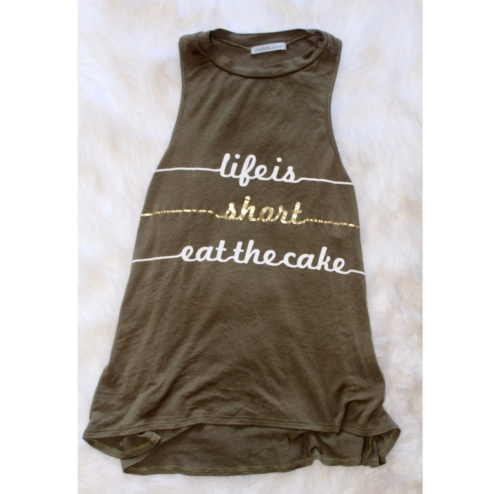 Olive green high neck tank