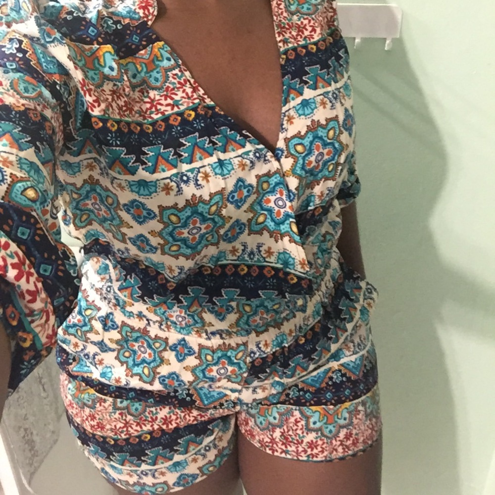 Tribal print romper