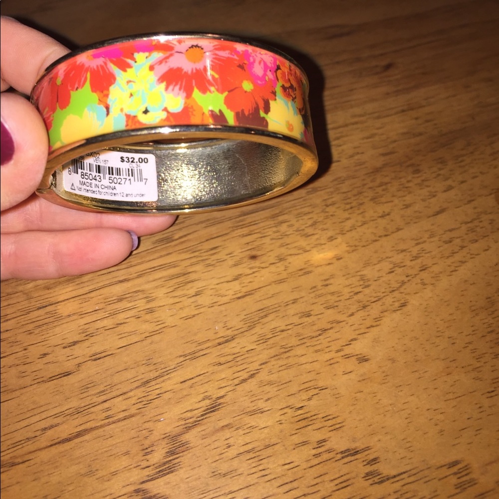 Floral print bangle
