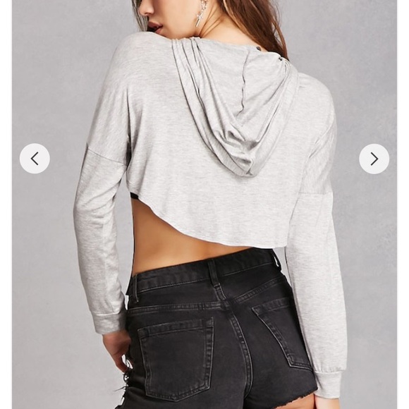 *SOLD* Cropped Pullover Hoodie - Picture 7 of 8