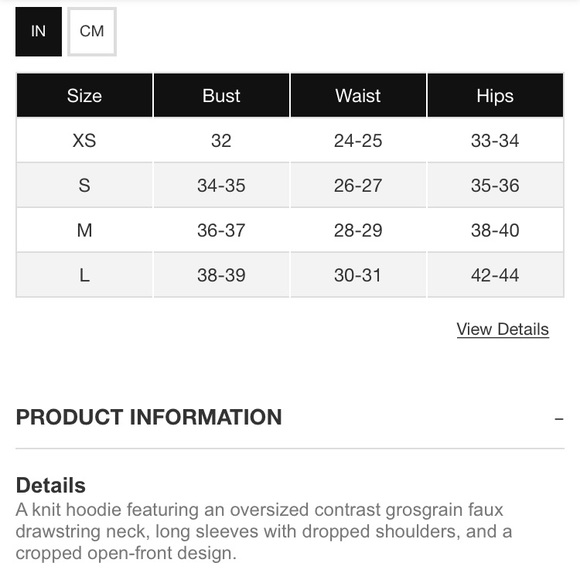 *SOLD* Cropped Pullover Hoodie - Picture 6 of 8