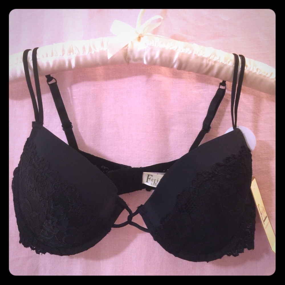 Elegant Black Lace Felina Bra