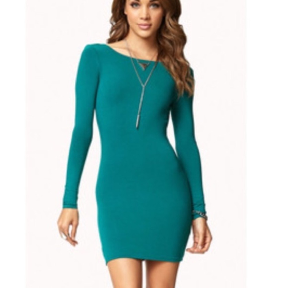 Fitted long sleeve dress