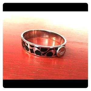 Silver Authentic Coach Bangle Bracelet