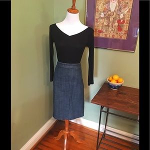 J. Crew Denim Pencil Skirt