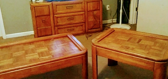 Canvas, Bird set, 3pc table set w/dresser - Picture 3 of 3