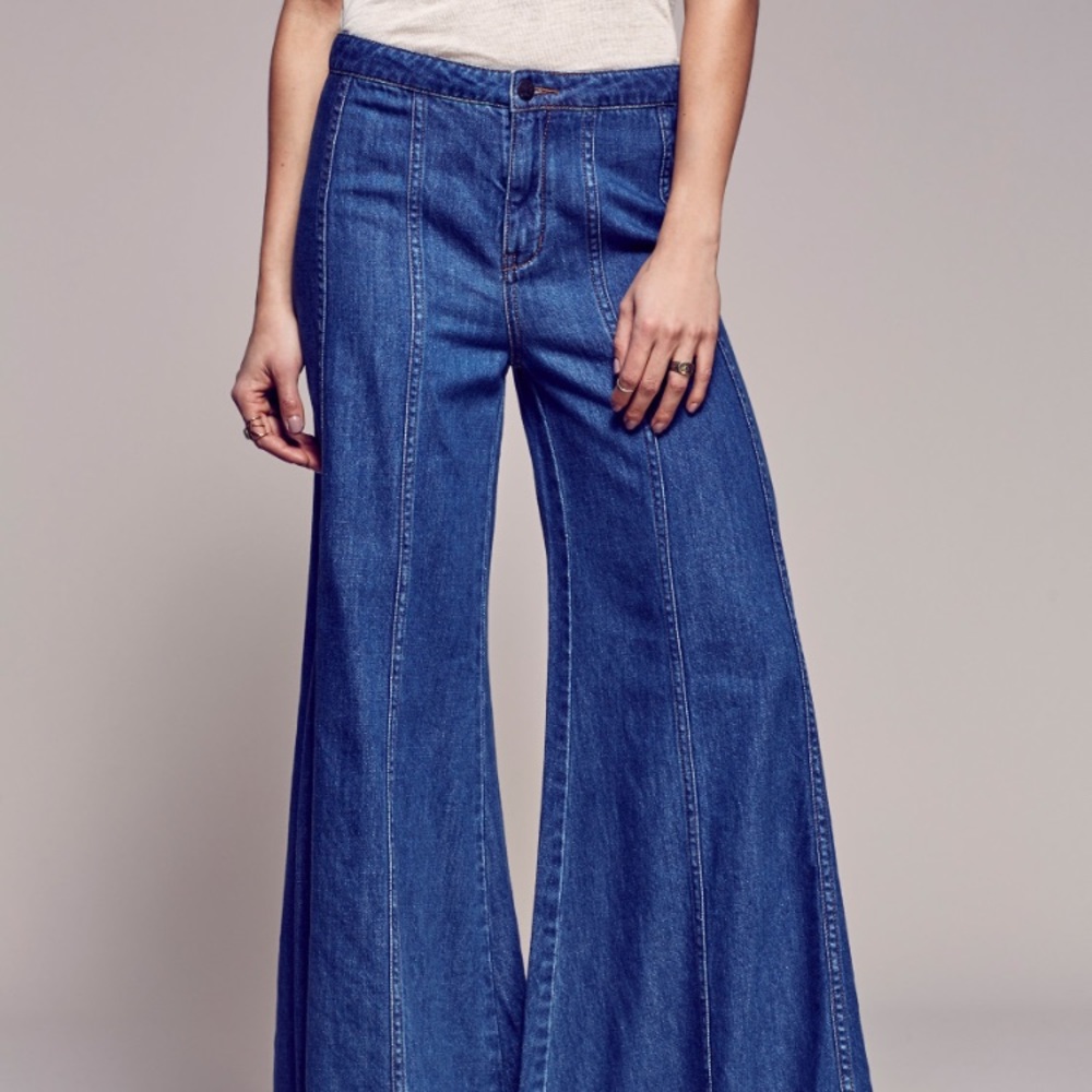Brand New Free People Wide Leg Gilmore Jeans SZ4