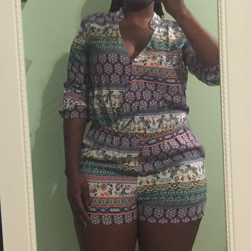 Tribal print romper.