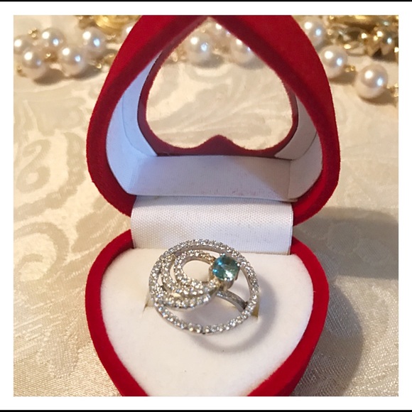 NWOT ❤️Aquamarine & White Topaz. - Picture 5 of 8