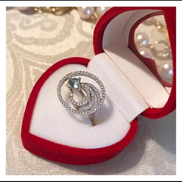 NWOT ❤️Aquamarine & White Topaz. - Picture 8 of 8