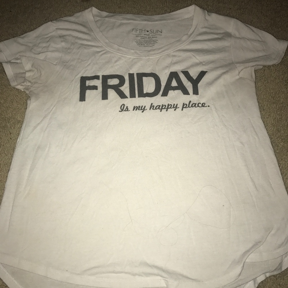 FIFTH SUN women's "friday is my happy place" top