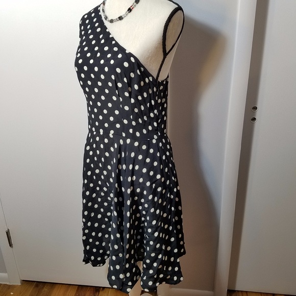 ASOS One Shoulder Spotted Mini Dress With Sash Bow - Picture 5 of 8