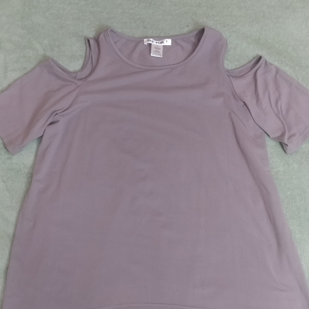 Light purple off the shoulder top