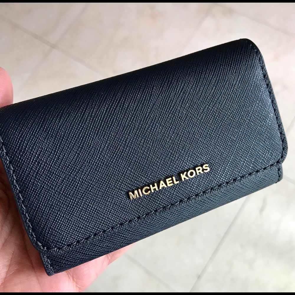 NWT Michael Kors Navy Blue Leather Card Holders