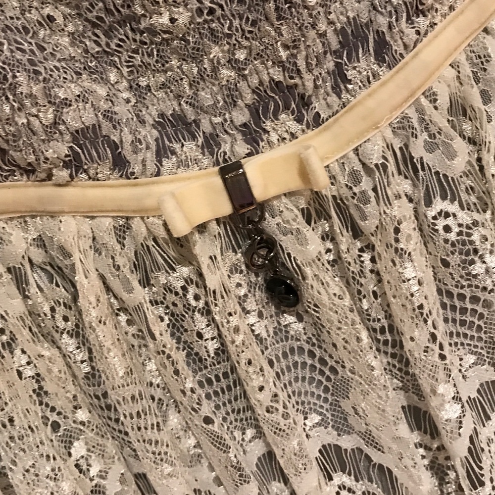 Pretty Lace Strapless Ruffle Dress - Picture 3 of 5