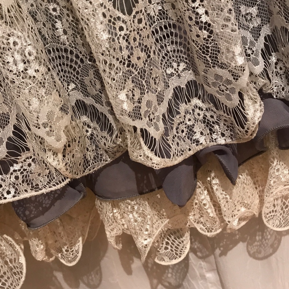Pretty Lace Strapless Ruffle Dress - Picture 4 of 5