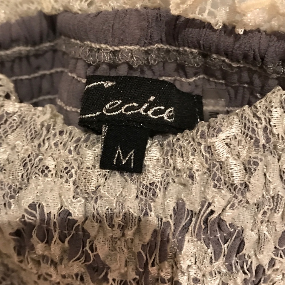 Pretty Lace Strapless Ruffle Dress - Picture 5 of 5